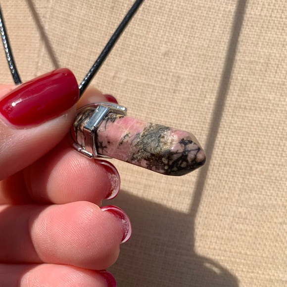 Handmade Genuine Stone Dagger Charm Amulet Necklace - Picture 6 of 14